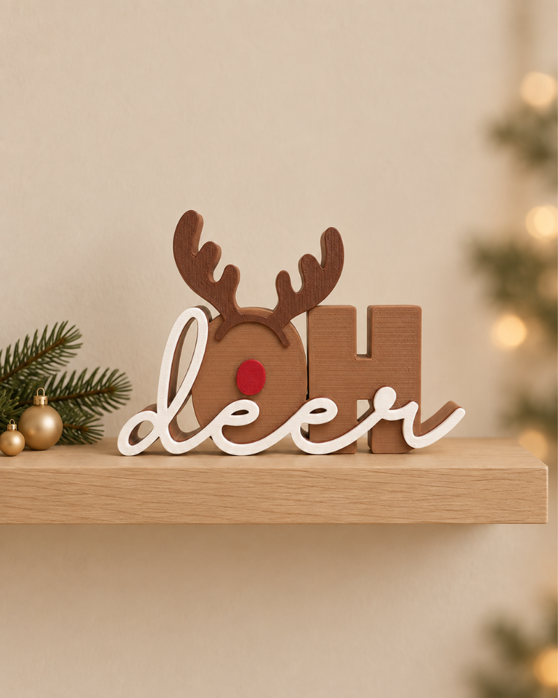 OH DEER – Lichtbruin/Donkerbruin/Rood/Melkwit