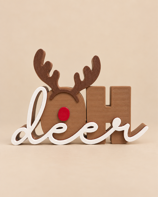 OH DEER β Lichtbruin/Donkerbruin/Rood/Melkwit