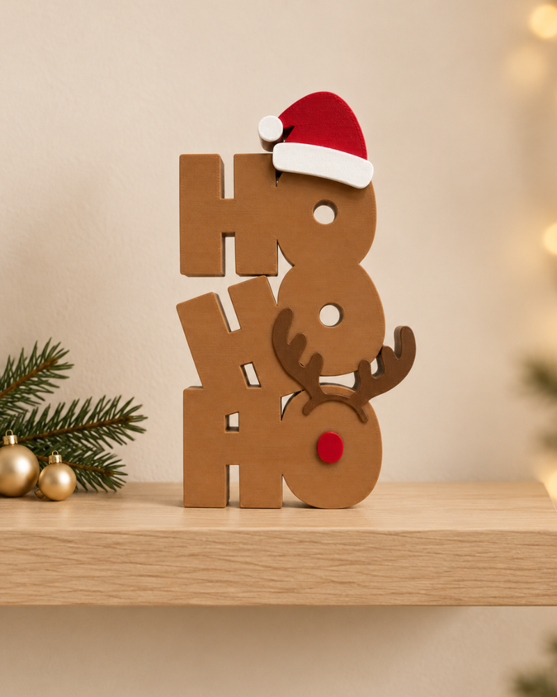 HO HO HO – Lichtbruin/Donkerbruin/Rood/Melkwit