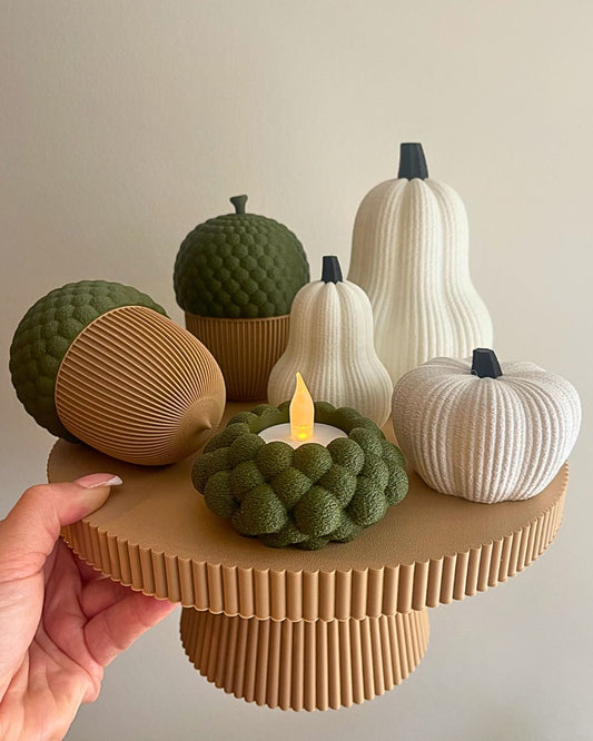 Set van 2 eikels – Latte/Olijfgroen