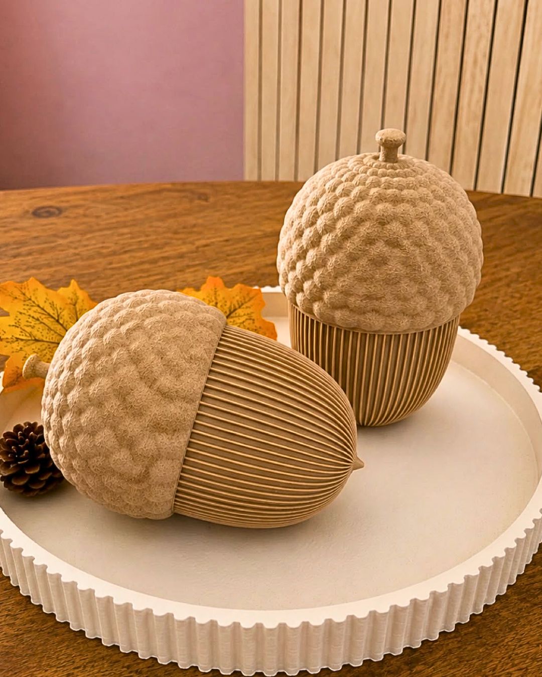 Set van 2 eikels – Latte