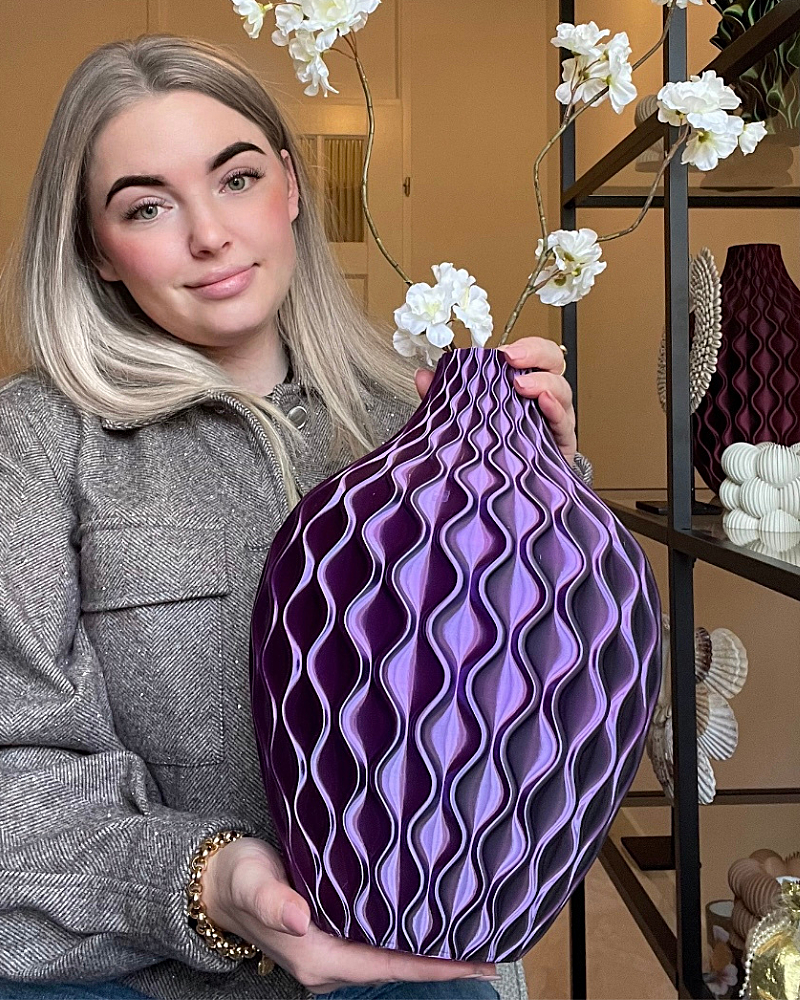 Vaas Donna – Paars/Zwart