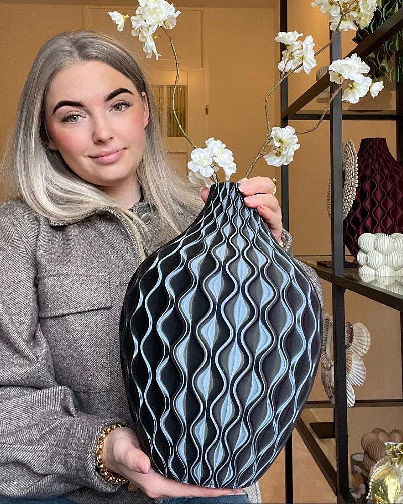 Vaas Donna – Paars/Zwart