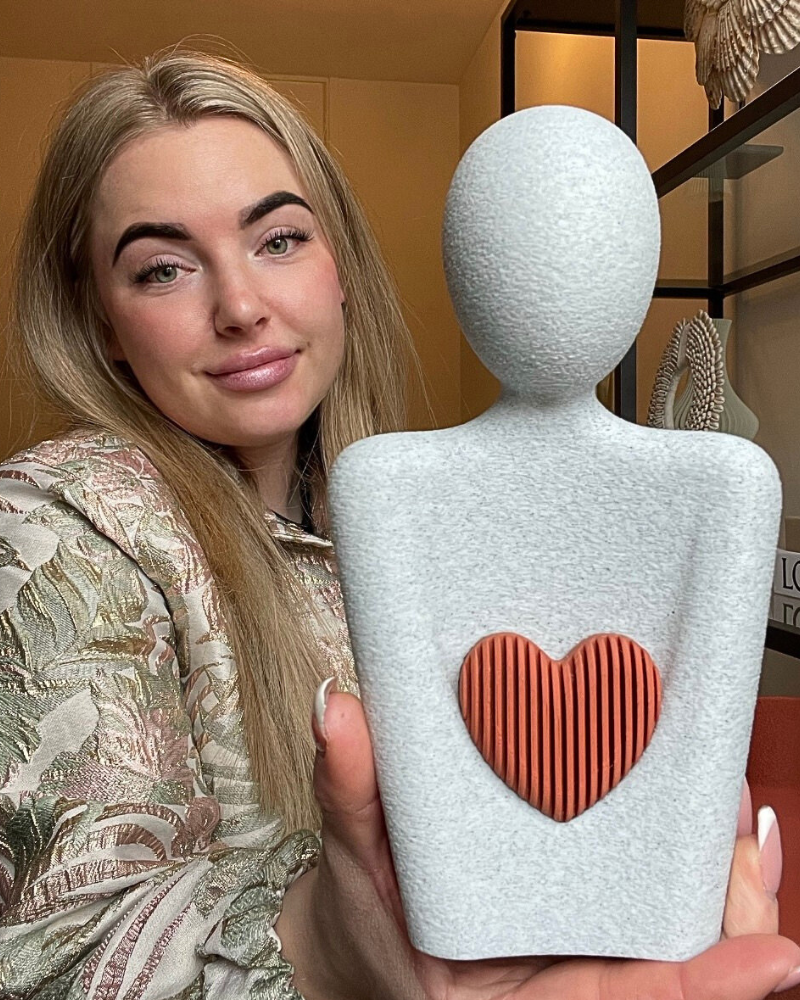 Hartbeeldje – Marmer/Terracotta