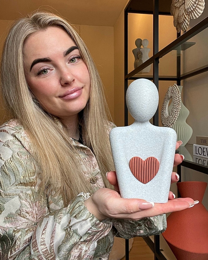 Hartbeeldje – Marmer/Terracotta