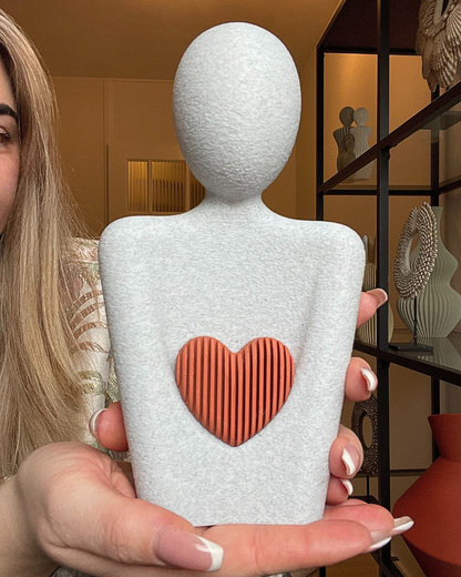 Hartbeeldje – Marmer/Terracotta