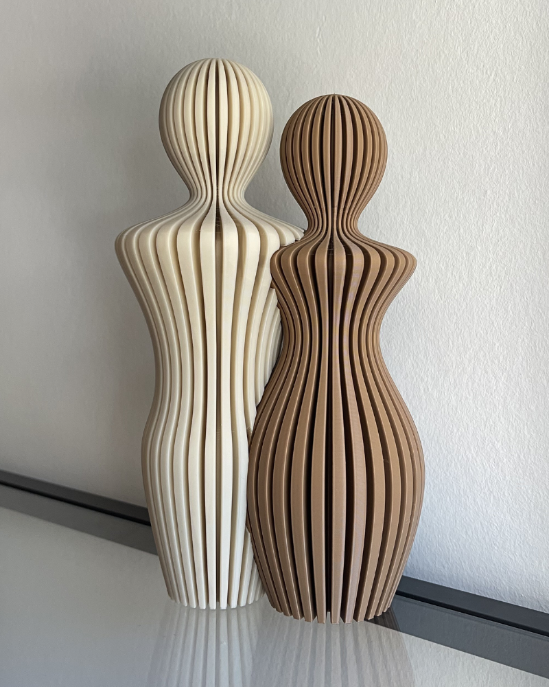 Koppelbeeld man & vrouw – Botwit/Lichtbruin
