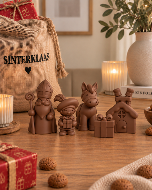Set van 5 sinterklaasfiguren – verkrijgbaar in diverse kleuren