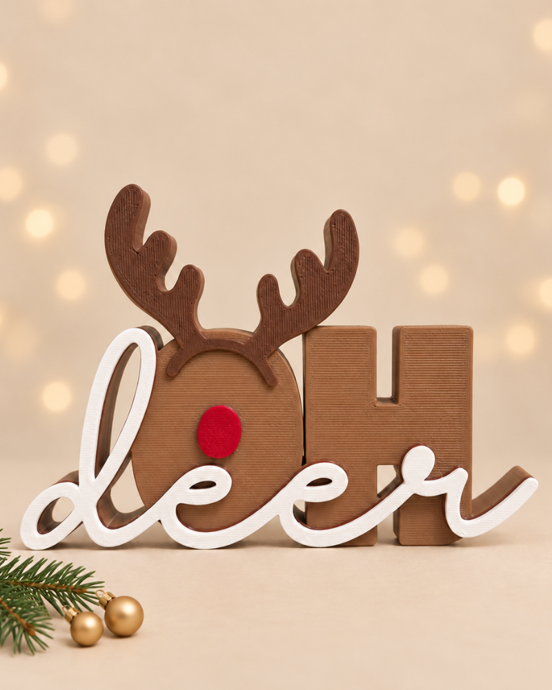 OH DEER – Lichtbruin/Donkerbruin/Rood/Melkwit