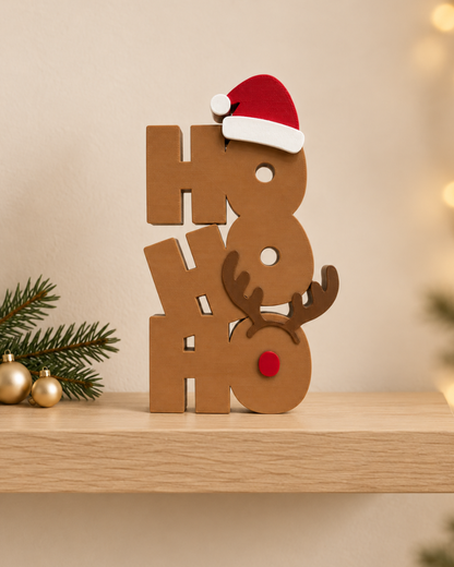 HO HO HO – Lichtbruin/Donkerbruin/Rood/Melkwit