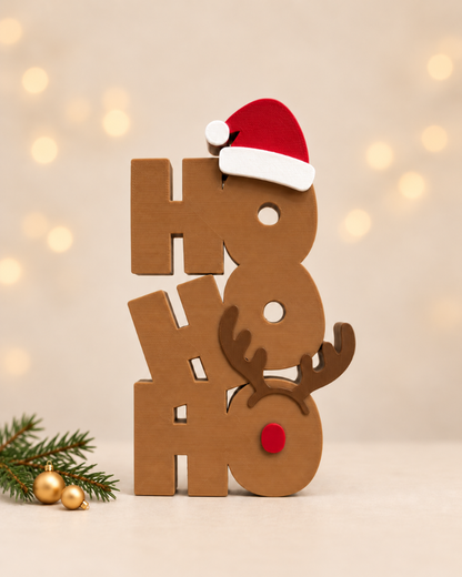 HO HO HO – Lichtbruin/Donkerbruin/Rood/Melkwit